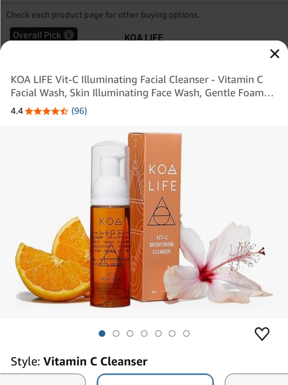 Vit-C Brightening Cleanser — Orange Foaming Facial Cleanser